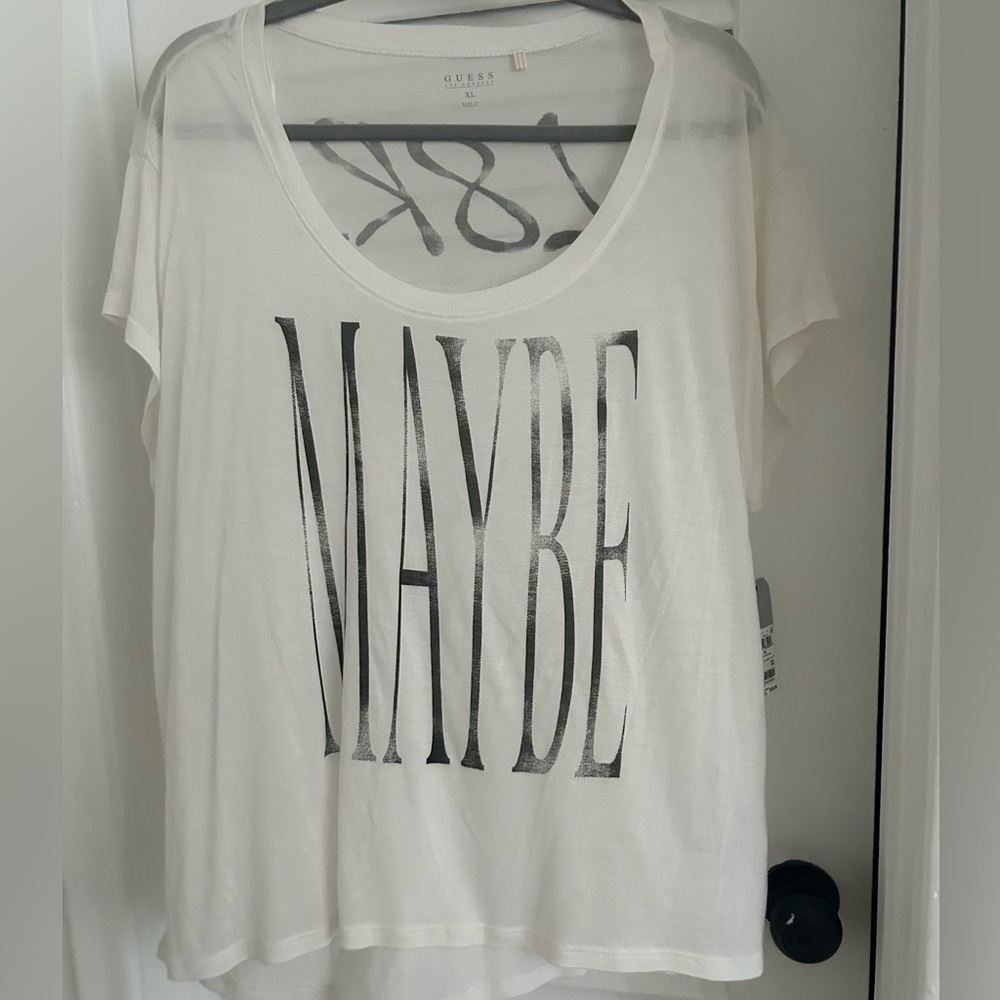 NEW distressed Guess top